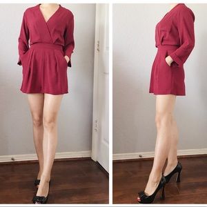 Topshop burgundy romper